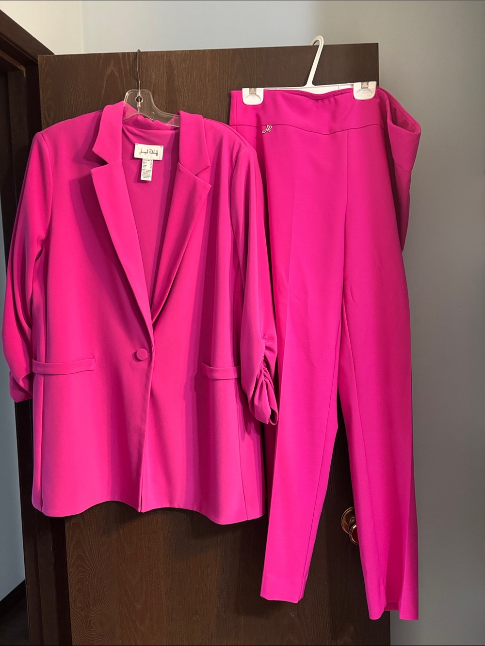 Joseph Ribkoff Hot Pink Blazer and Pants Sets